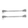 2Pcs Jaw Turnbuckle Jaw and Jaw Stainless Steel Hook Connector Fastener for Marine M4