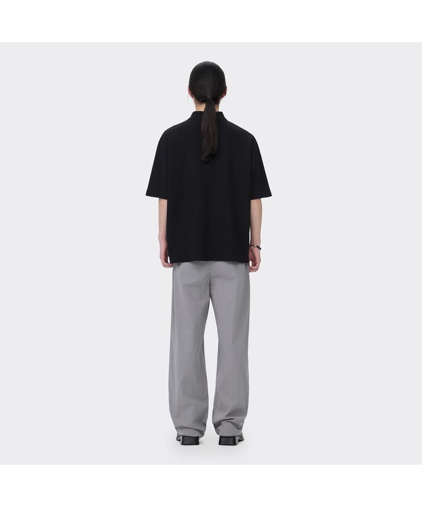 Keoseuuteommellou Black Oversized Fit Polo Cwtam26511Bkx