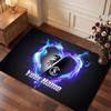 SC Freiburg Custom Crystal Velvet Rug, Personalized Name Text Print, Football Logo Soft Non‑Slip Floor Mat Home Decor Gift