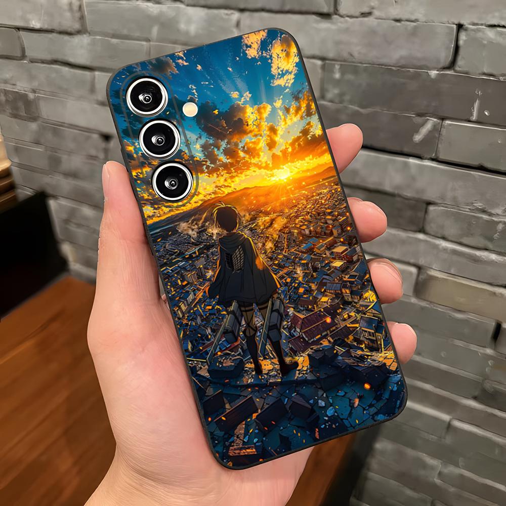 A-Чехол для телефона с аниме Атака Титанов для Samsung S26 S25 Plus S20 S20 Plus S22 Ultra S23 FE S21 Plus S21 Ultra Мягкий чехол