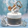Cake Topper Crown Swan Cake Top Hat Wedding Anniversary Party Sweet Baking Decoration