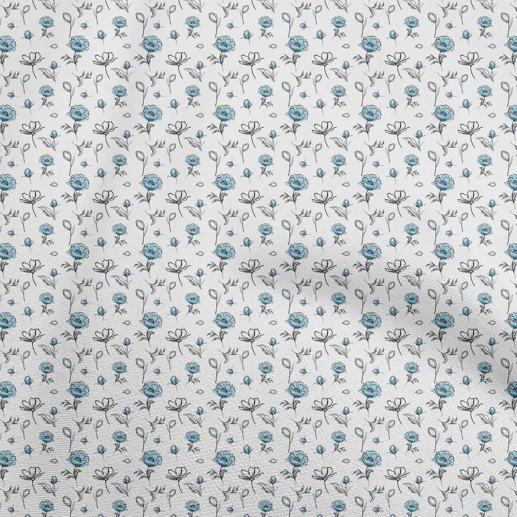 oneOone Хлопковая гибкая светло-бежевая ткань с цветочным принтом для поделок, декоративная ткань, напечатанная во дворе, 40 дюймов