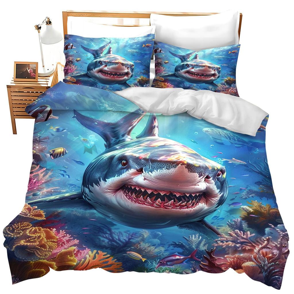 Постельный комплект из трех предметов с пододеяльником с лисьей тематикой, 3D цифровая печать, постельное белье, покрывало