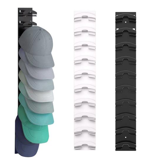 2 шт. держатели для бейсболок настенные вешалки для шляп прочные несущие большую вместимость легко устанавливаемые вешалки для шляп стойки для показа кепок