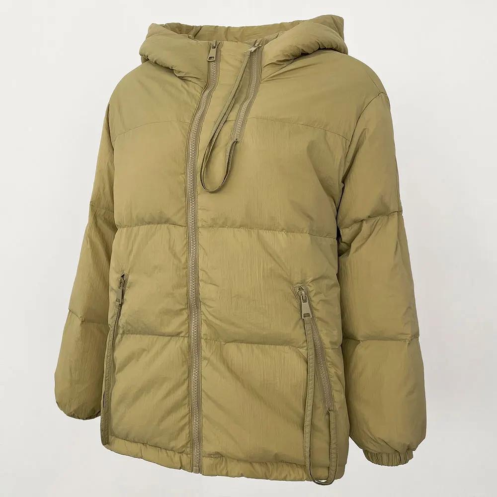 OFTBUY Winter Women Commuting Thickened Down Jacket Warm Hooded Filled with 90% White Duck Down Loose Casual Down Jacket