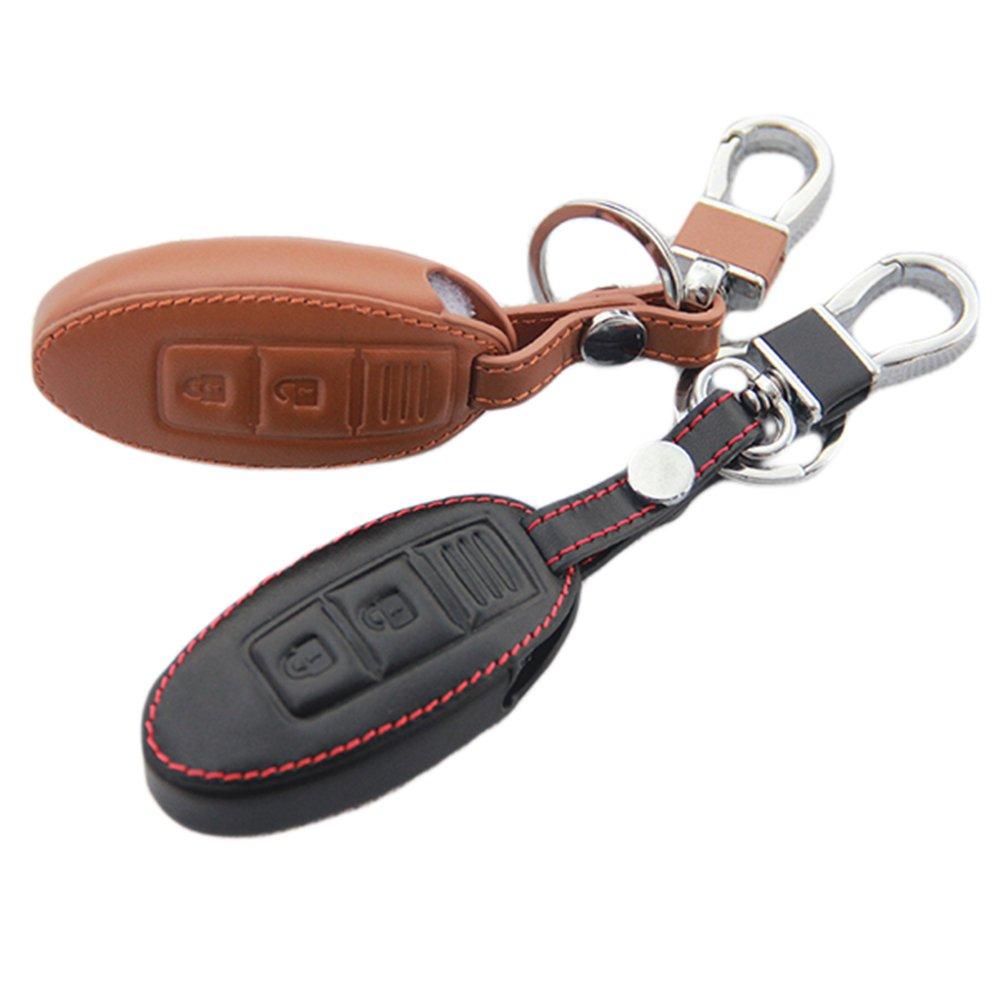 [EMY] NISSAN Чехол для смарт-ключа Nissan, Держатель для ключей, X-Trail, Serena, Note, Skyline и другие модели, Доступные цвета, Черный