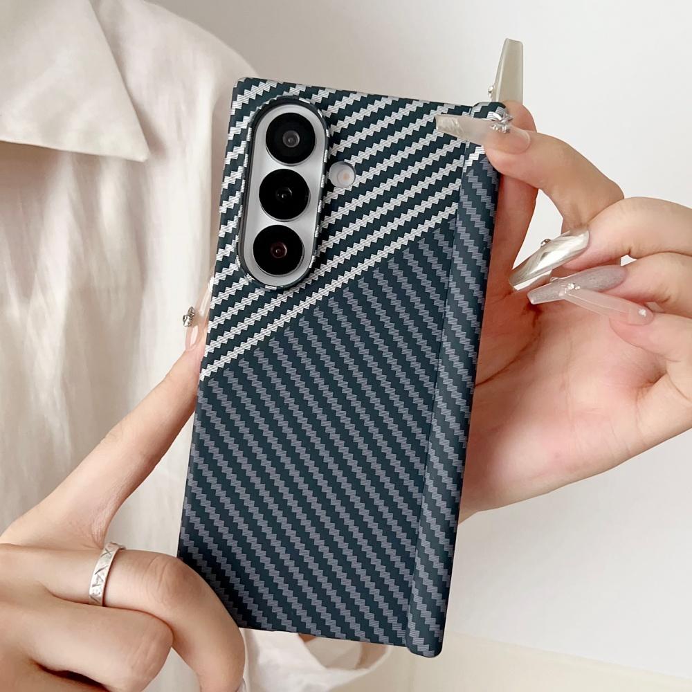 Роскошный магнитный чехол с шарниром из углеродного волокна для Magsafe для Samsung Galaxy Z Fold 7 6 5 Ультратонкая защитная крышка из ПК для ZFold7