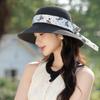 Летняя новая шляпа женская солнцезащитная шляпа от солнца для путешествий на открытом воздухе шляпа из рафии с бантом шляпа от солнца с изысканным чувством