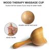 Wooden Gua Sha Stick Body Massage Tool  Abdomen Cellulite Massager For Backpain Relief Wood Therapy Massage Cup 8 Beads Handheld