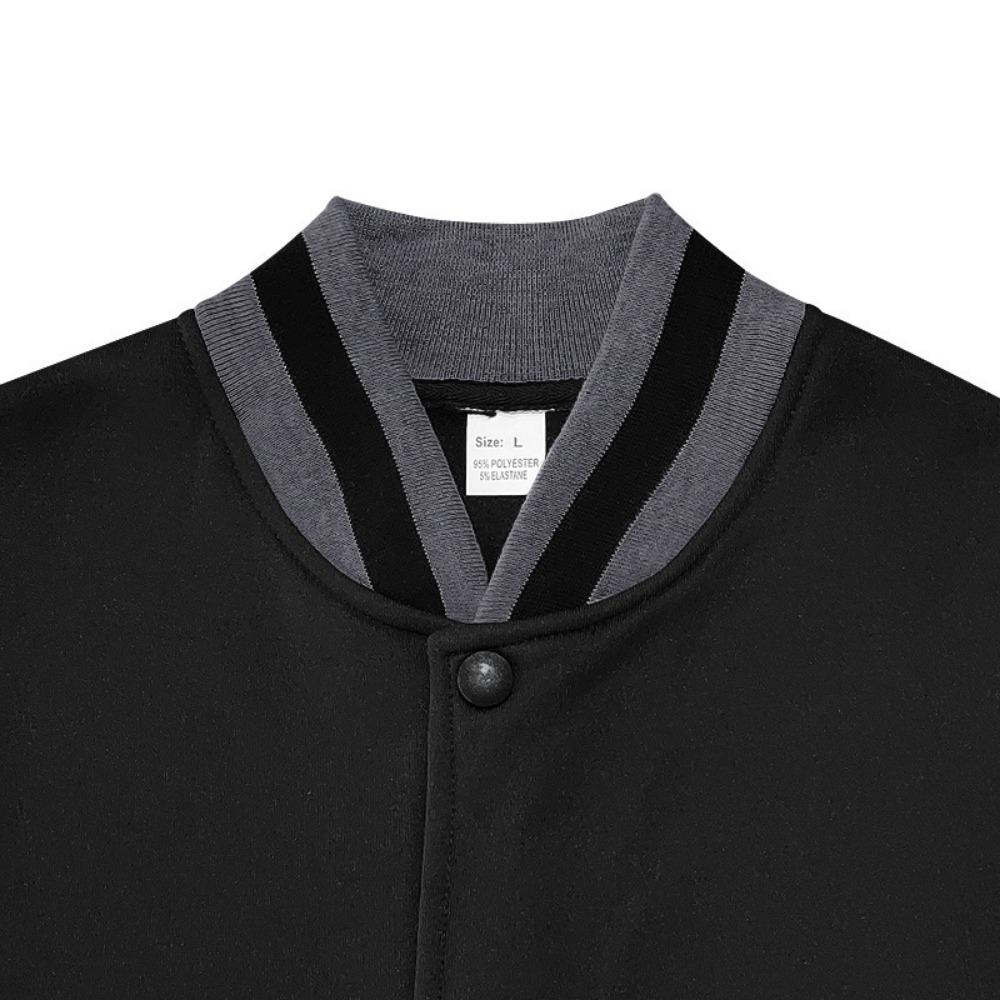 2025 Европейская и американская мужская модная осенне-зимняя куртка-кардиган на пуговицах в стиле бейсбольной куртки пэчворк