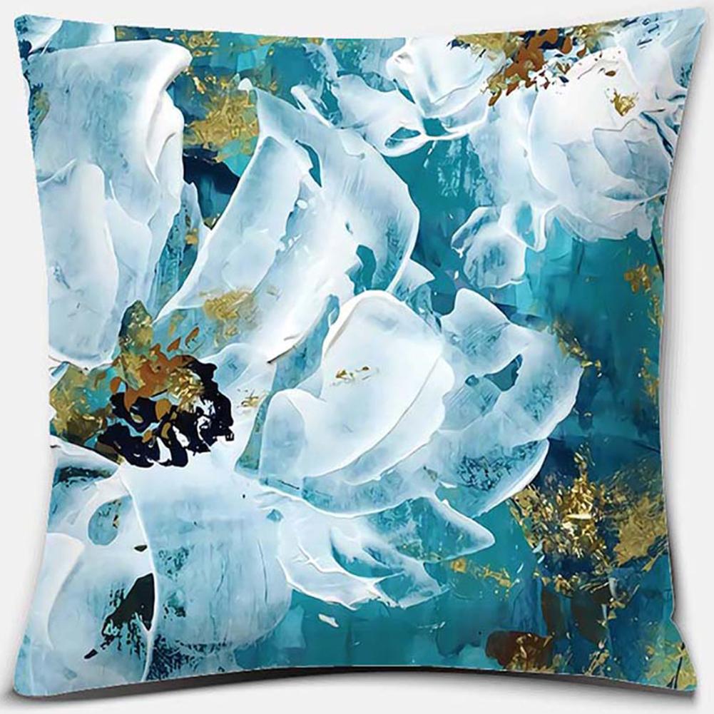 Наволочка с принтом цветов и птиц, квадратная наволочка, украшение для дома и офиса, наволочка, чехол для подушки