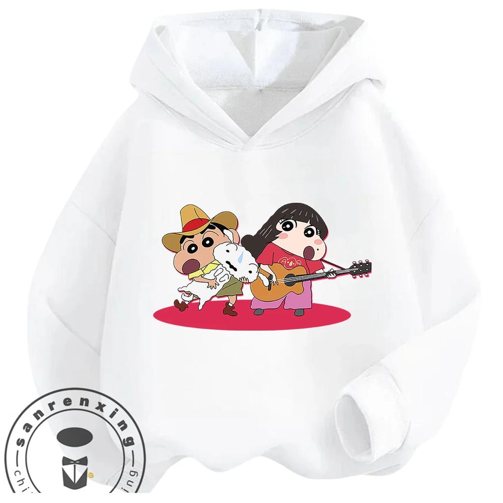Popular Kids Hooded Tee Cute Cartoon Autumn Winter Casual Street Fashion Sweatshirt Crayon Shin Chan 3 14