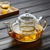 400/600/800ml Filterable Heat-resistant Thickened Glass Teapot High Borosilicate Glass Flower Tea Pot Heatable Glass Tea Set