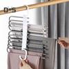 Multi-layer Trouser Rack Storage Holder Anti-Slip Foldable Design Versatile Stainless Steel Anti-Slip Clothes Hanger Scarf Holder