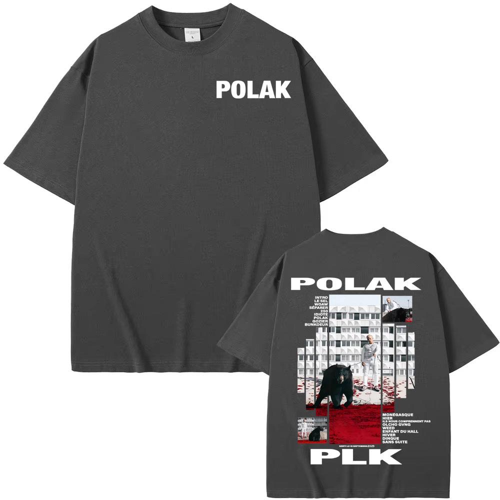 Rapper Plk Polak Album Series 2025 Cover Tshirts for Unisex Vintage 90s Hip Hop Street T Shirt Unisex Casual 100 Cotton Tshirt Tops