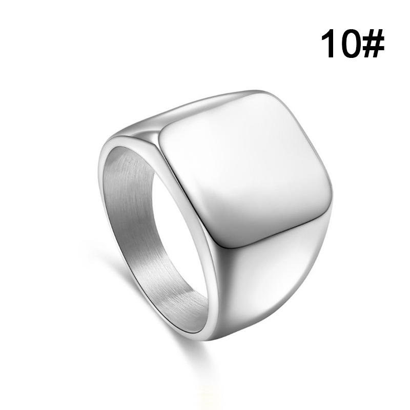 Мужское ювелирное кольцо, простые кольца из нержавеющей стали, цельное полированное классическое модное обручальное кольцо