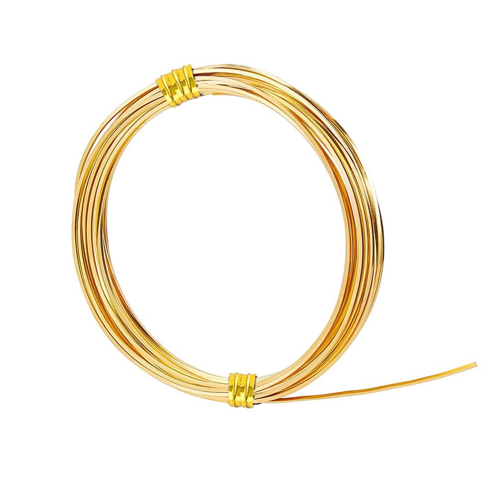 0.6mm,0.8mm,1.0mm 6M Square Copper Wire Half Hard Yellow Brass Wire for Jewelry Beading Craft Work