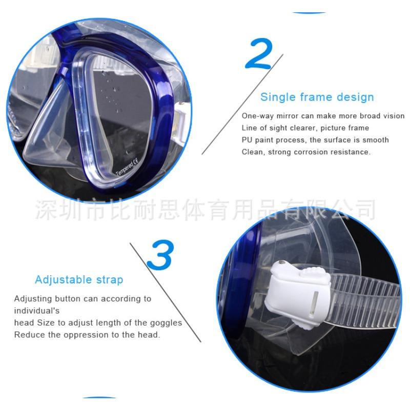 Professional Snorkeling Mask MK‑500 Comfort Silicone Tempered Glass Diving Mask Brand WHALE