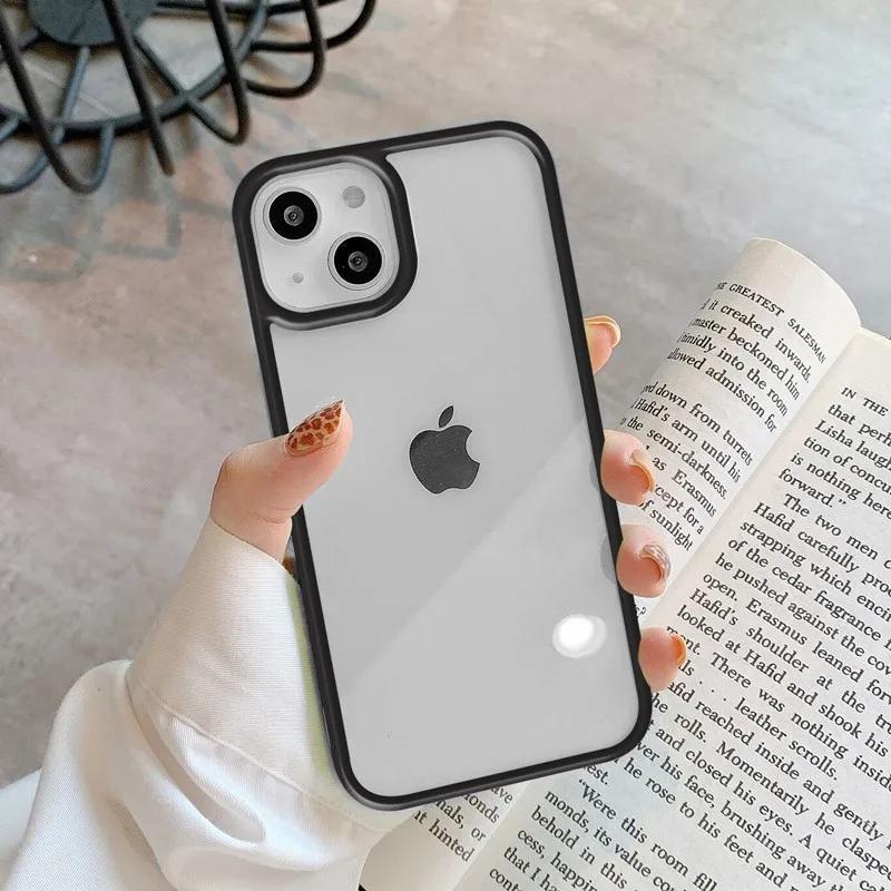 Конфетный противоударный силиконовый бампер для телефона для iPhone 17 16 15 14 11 12 13 Pro Max XS XR Plus Прозрачная защитная задняя крышка
