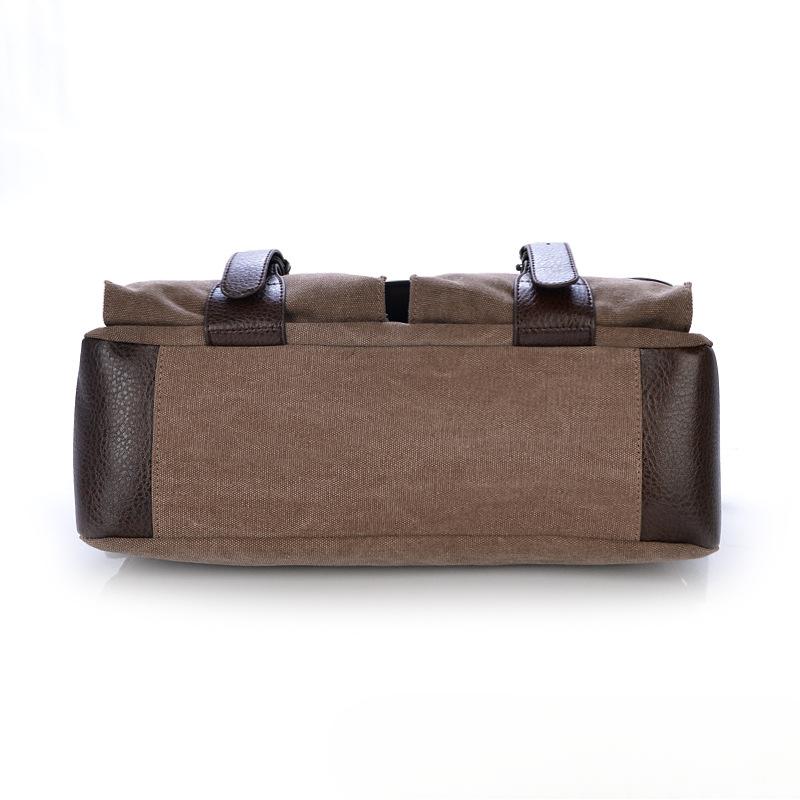 Мужская сумка-мессенджер холщовая кожаная повседневная сумка-портфель спортивная дорожная