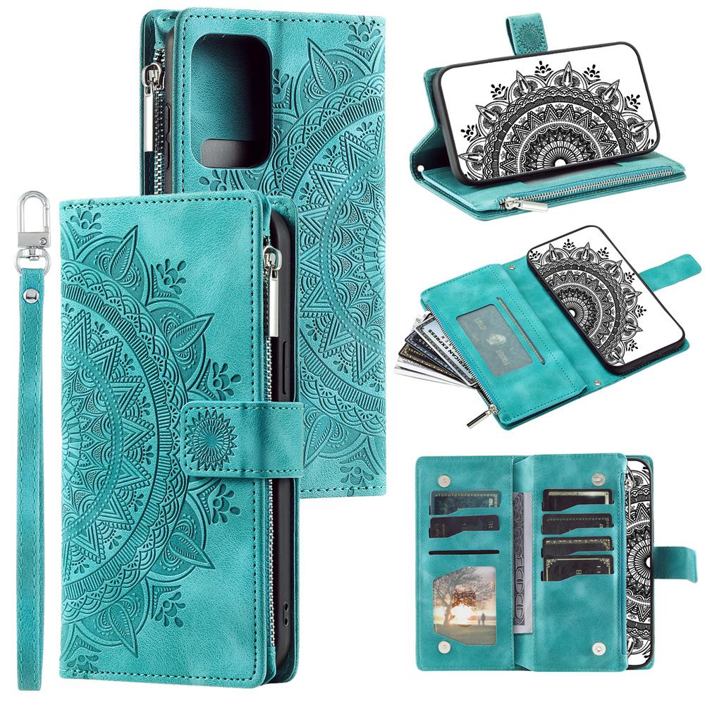 For Sony Xperia XZ1,Xperia XA2,Xperia XA1,Xperia 1 II,Xperia 10 II,Xperia 5 III...Embossed Design Flip Leather Zipper Wallet Handbag Case Cover