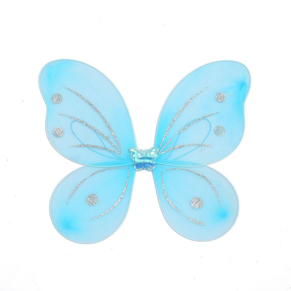 3Pcs/Set Girls Kids Halloween Dressing Up Fancy Dress Glitter Butterfly Costume Fairy Wing