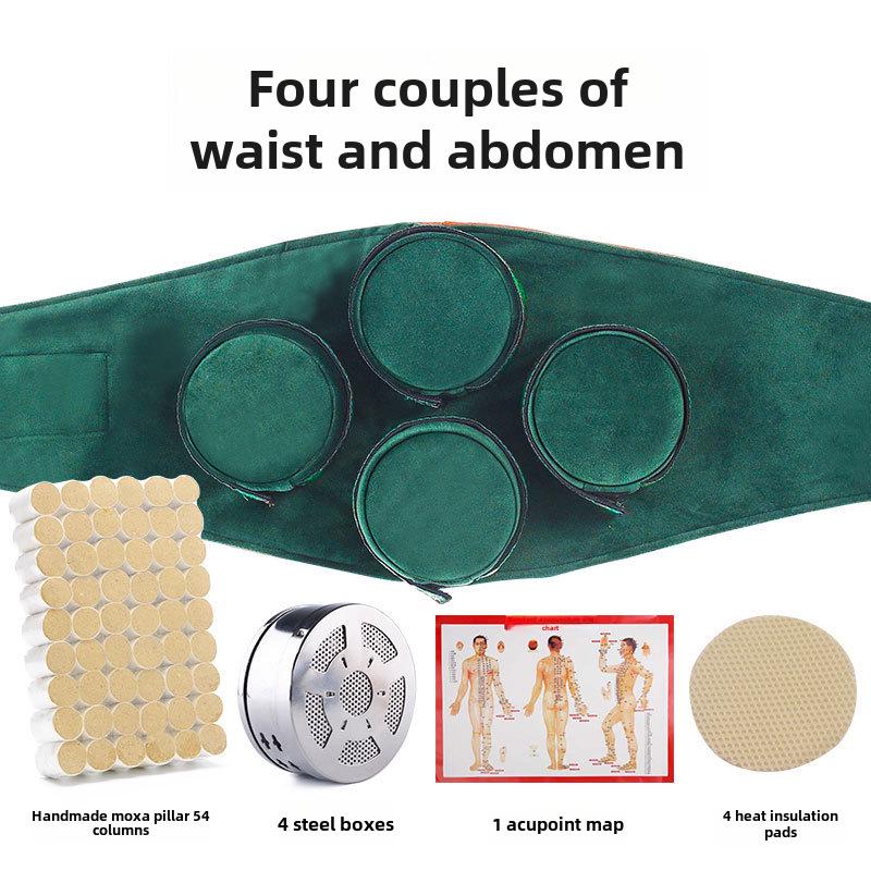 Portable Smokeless Moxibustion Set with Cloth Cover, Filter, Moxa Sticks, and Cones