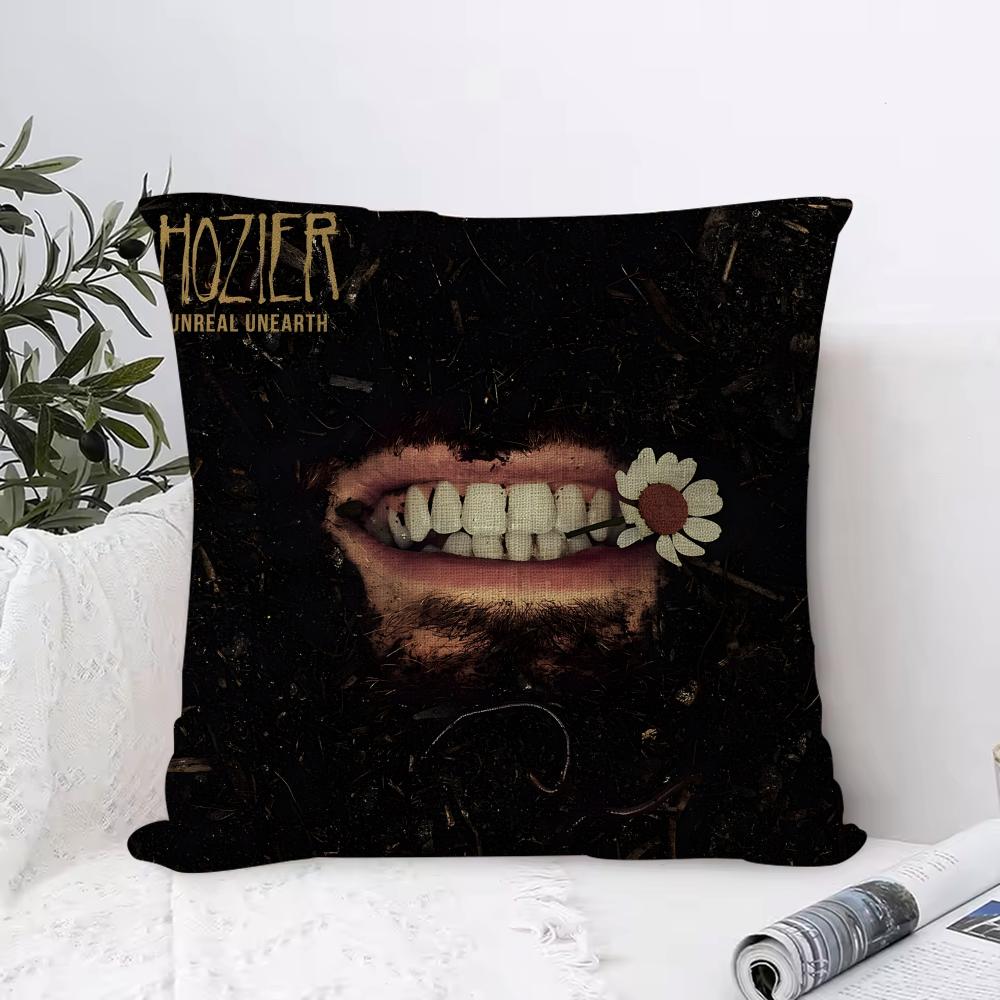 Наволочка Hozier, дышащая льняная наволочка, приятная для кожи, для домашнего декора, с потайной молнией
