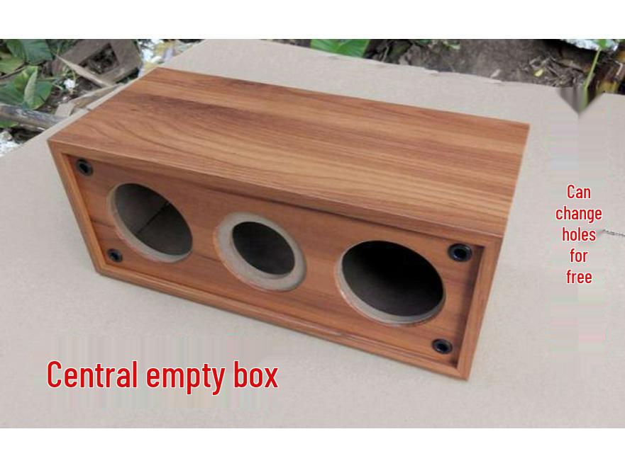 3-дюймовый двойной центральный громкоговоритель DIY Деревянный корпус HIFI Аудио Корпус