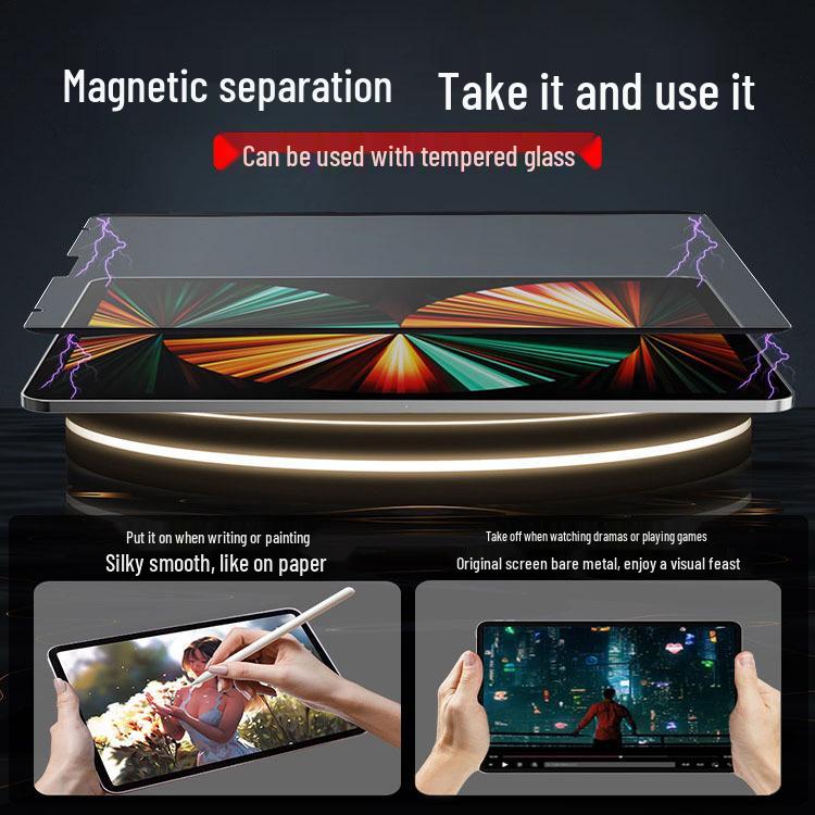 Магнитная матовая защитная пленка для экрана iPad Pro 11": Пленка под бумагу для письма и рисования, съемная, подходит для планшетов 10,9 дюйма