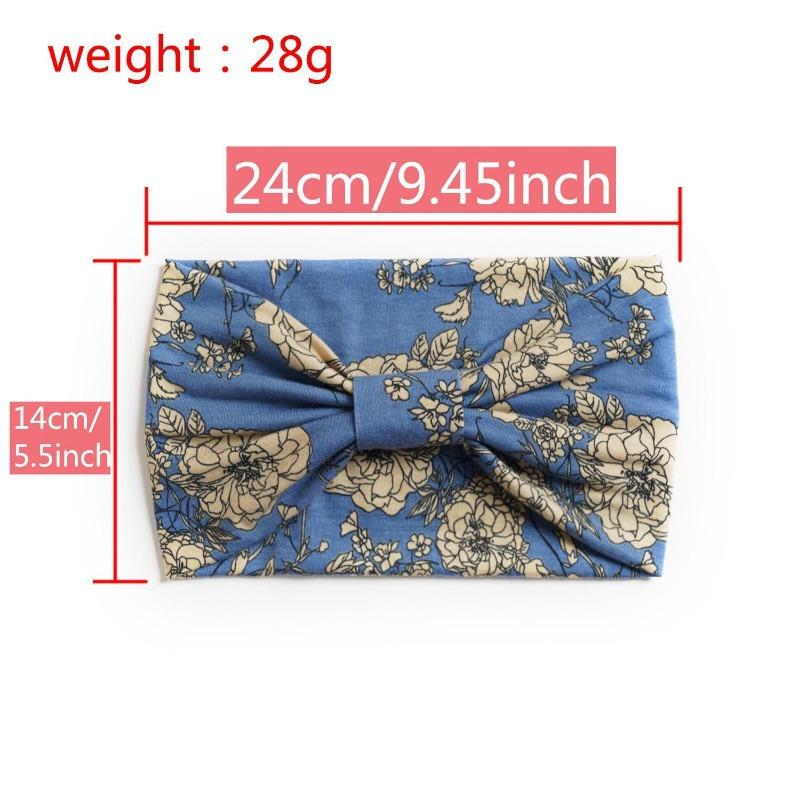 Summer Bohemian Bandanas Elastic Hair Bands Yoga Exercise Cotton Headband Women Headwear Print Vintage Cross Unisex Scrunchies