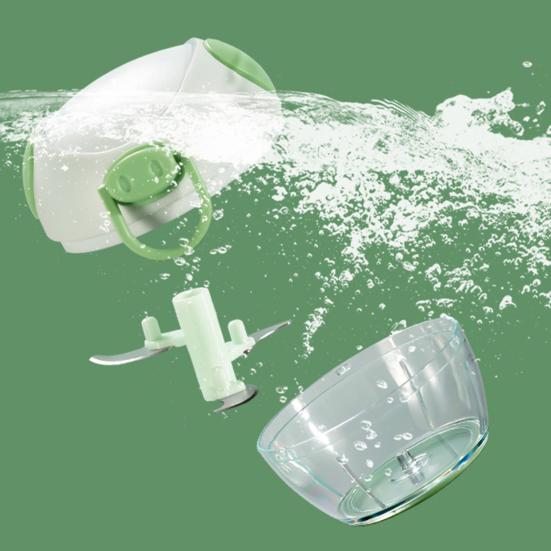 Mini Manual Garlic Chopper Portable Hand-Pull Food Processor for Garlic Ginger Chili Efficient Food Preparation Kitchen Gadget