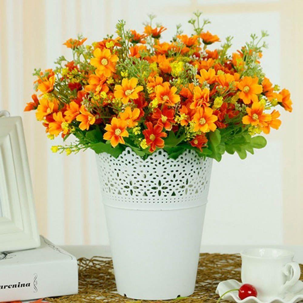 7-pronged Simulation Flower Cute Silk Flower 28 Heads Artificial Daisy Outdoor Floral