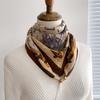 Women's 2024 Magnetic Triangle Neck Protection Scarf - Cotton & Linen High-End Square Scarf for Autumn/Winter