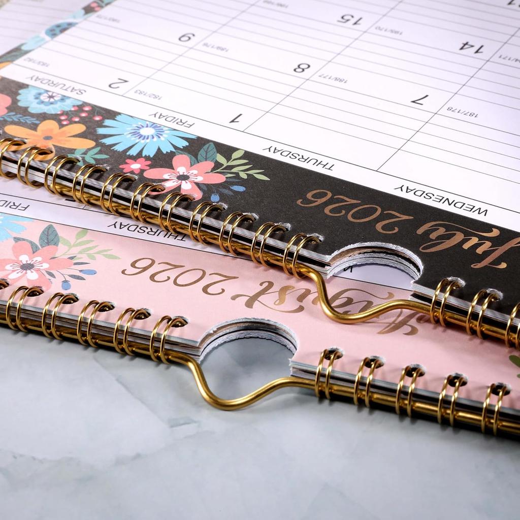 2026 Calendar - Wall Calendar 2026 with 12 Months, Jan. 2026 - Dec. 2026, 14.6" x 11.5", Twin-Wire Binding + Hanging Hook + Large Blocks with Julian