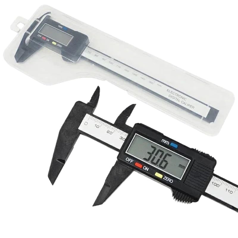 Digital Caliper with Case and Zero Point Setting Function for Precision Battery Measuring Electronic Digital Outer Inner Lightweight High Inner Outer