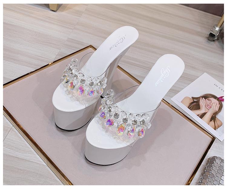 Женские туфли-лодочки с кристаллами для вечеринки, клубные тапочки, туфли-лодочки, женские туфли Zapatos De Mujer, серия 1100, каблук 20 см, платформа LFD 10 см