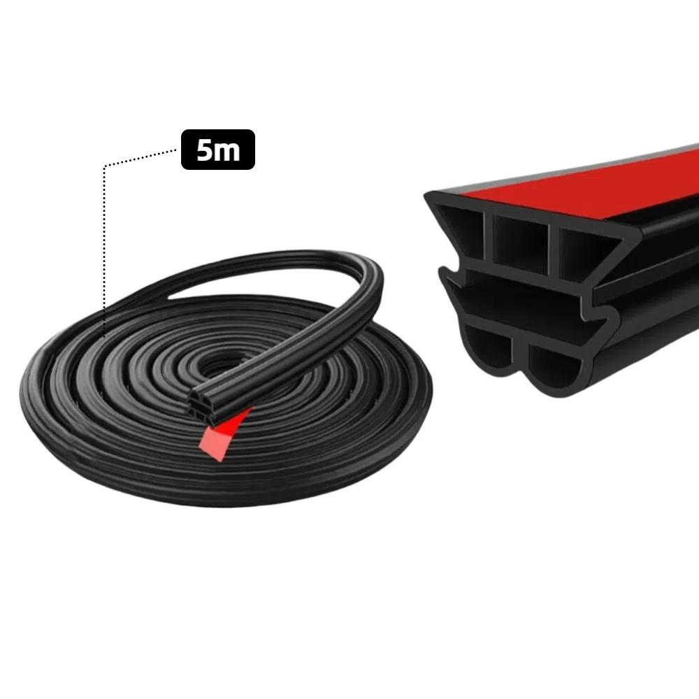 5 м Двухслойная уплотнительная лента для автомобильных дверей Резиновая уплотнительная лента для капота Автомобильные аксессуары