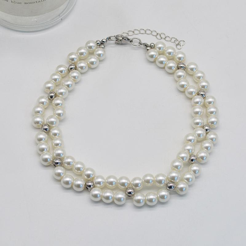 Personalized Multi-Layered Pearl Cross Pendant Necklace Clavicle Chain For Women Temperament Jewelry Accessories Gifts