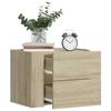 VidaXL Wall-mounted Bedside Tables 2 Pcs Sonoma Oak 45x30x35 Cm, Storage Cabinet, Hanging Wall Cabinet, Cabinet of 848330