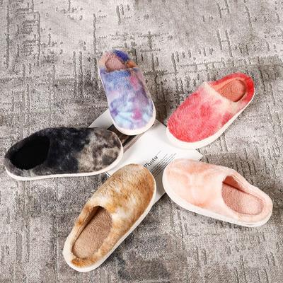 Модные мужские и женские новые тапочки зимние модные хлопковые тапочки большого размера для влюбленных домашние тапочки с героями мультфильмов