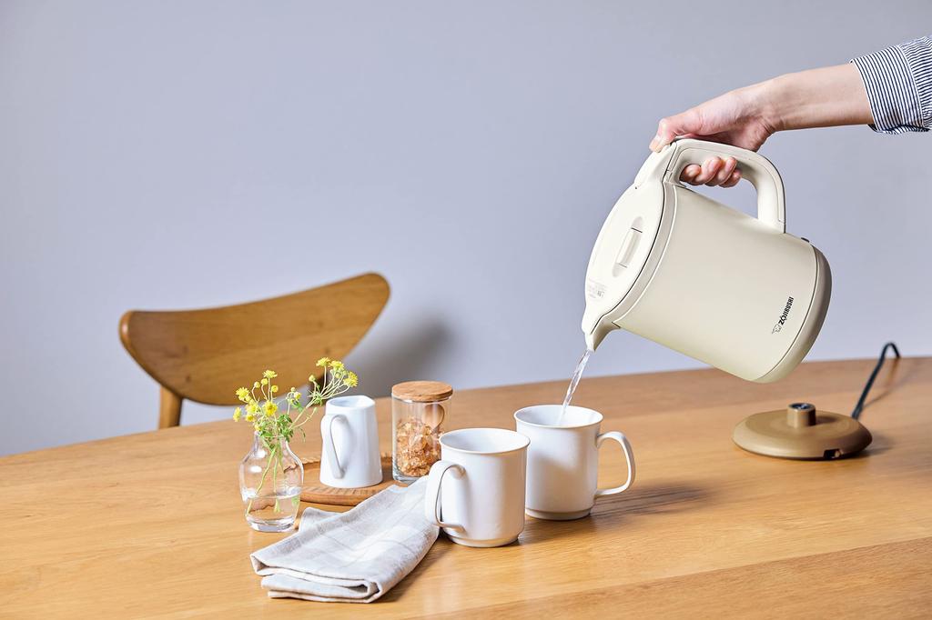 Zojirushi Electric Kettle Keeps Warm At for 1 Hour After Boiling Ivory 0.8L 90℃ CK-AJ08-CB