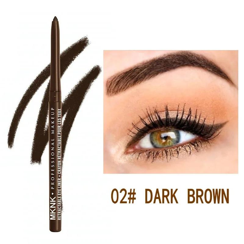 Водостойкие черные карандаши для глаз, не размазываются, долговечны, подходят для начинающих, высокопигментированный черно-белый карандаш для глаз