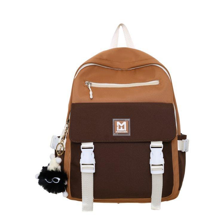 Большая вместимость, легкий школьный рюкзак для средней школы, женский, контрастный цвет