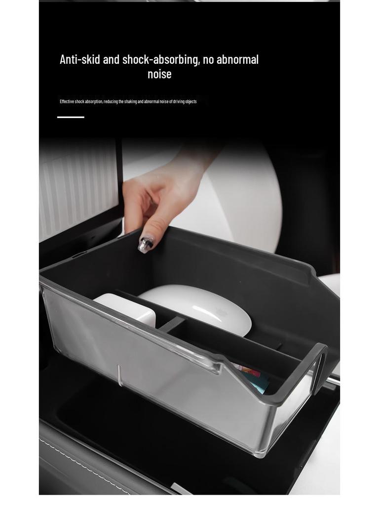 Tesla Model 3/Y Подлокотник Двухслойный силиконовый ящик для хранения