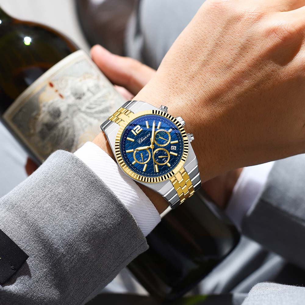 CHENXI New Multifunctional Men's Quartz Watch Stylish Water-Resistant Date Wristwatch Male Wristwatch Clock reloj hombre
