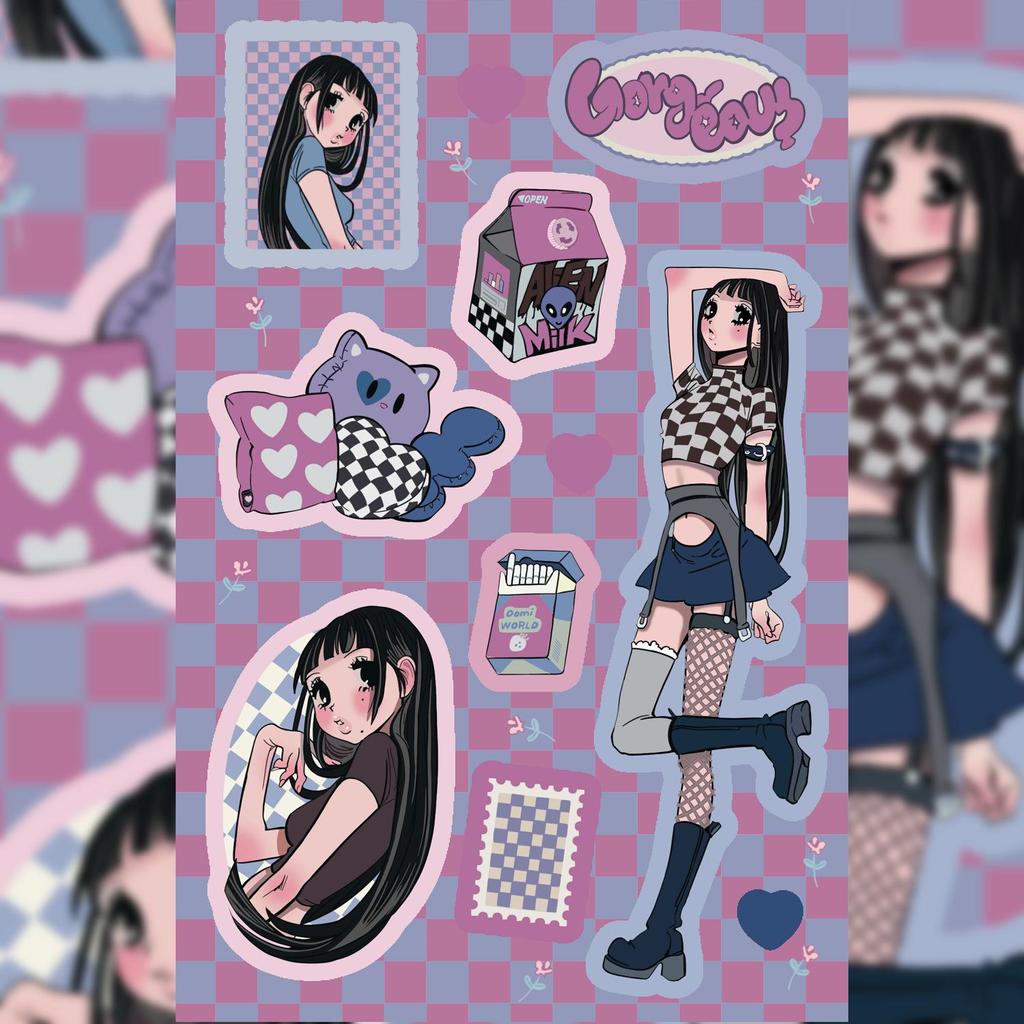 Корейские наклейки с персонажем Доми для блокнотов и DIY чехлов для телефонов