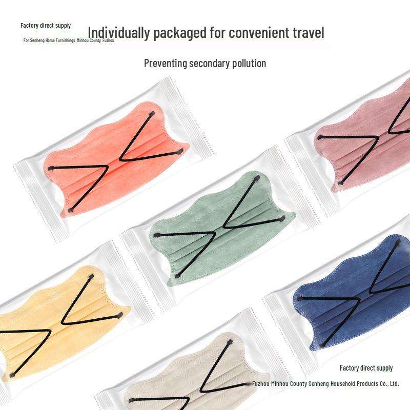 3D женская маска «Бабочка и волна»: Индивидуальная упаковка, Трехслойная защита от солнца с мельтблауном