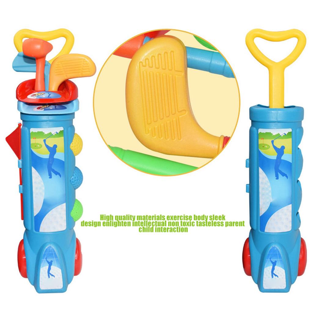 Golf Pro Set Игрушка для детей Ясельного возраста Гольф-клубы Флаги Тренировочные мячи Спортивные мячи в помещении