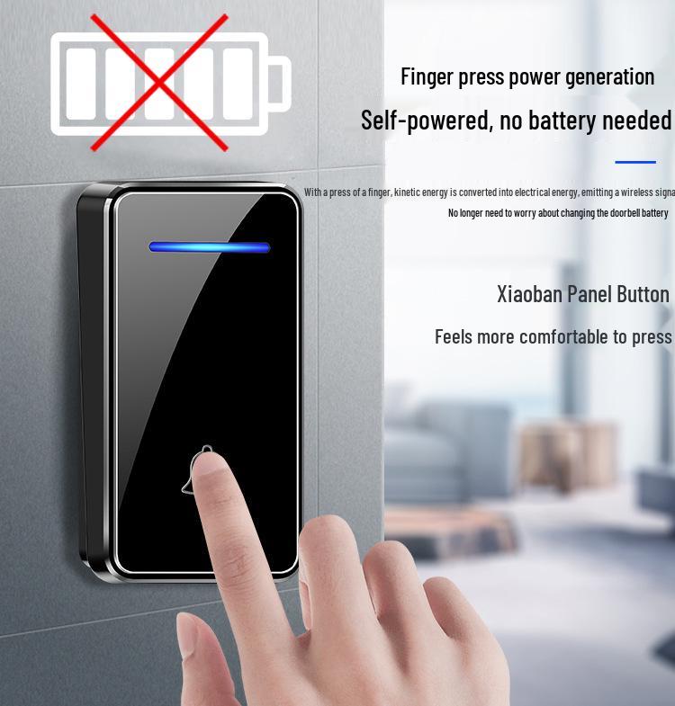 High Volume Wireless Doorbell with Long-Range Self-Powered Smart Reminder, 1 to 2 Waterproof Electronic Pager.